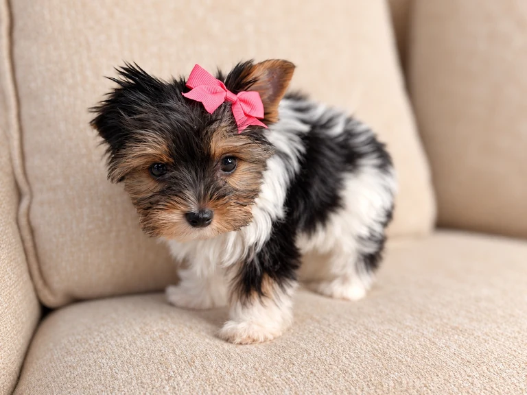Sabrina, a black, white & brown Yorkshire Terrier — photo 1 of 23