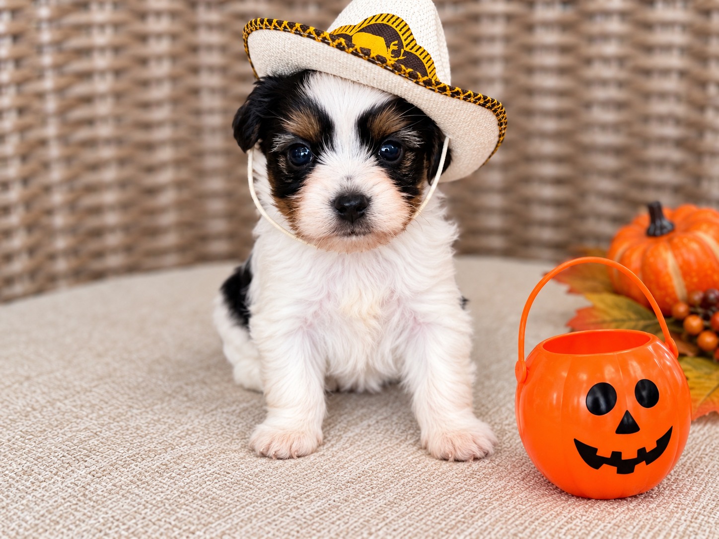 Lucky, black, white & tan parti Yorkshire Terrier puppy — photo 11 of 25