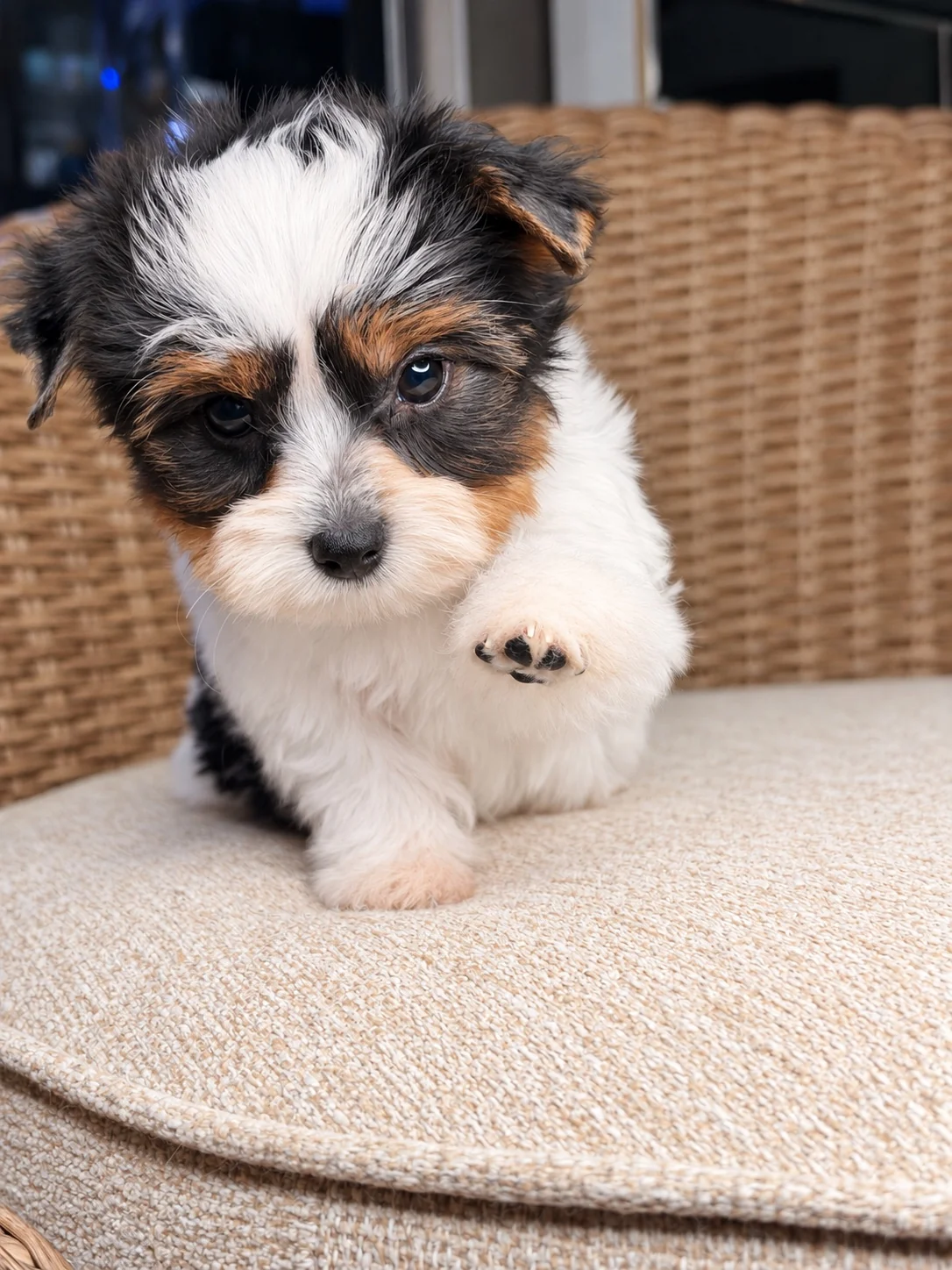 Lucky, black, white & tan parti Yorkshire Terrier puppy — photo 3 of 25
