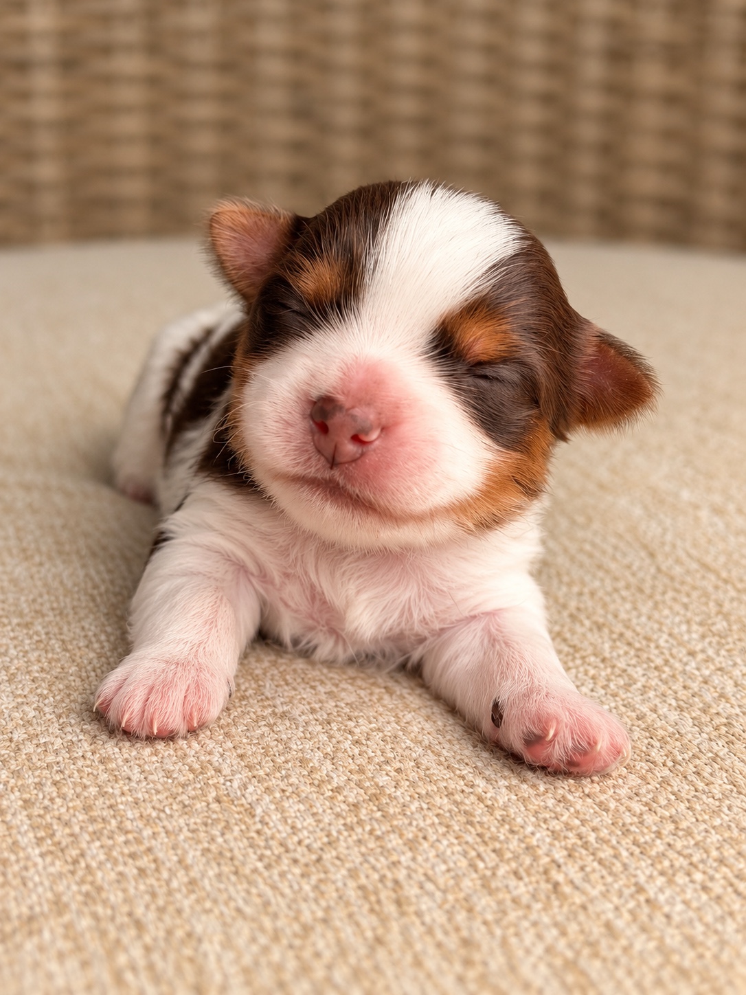 Copeland, a Chocolate Parti Yorkie raised by Yorktown Yorkies near Jacksonville, Florida