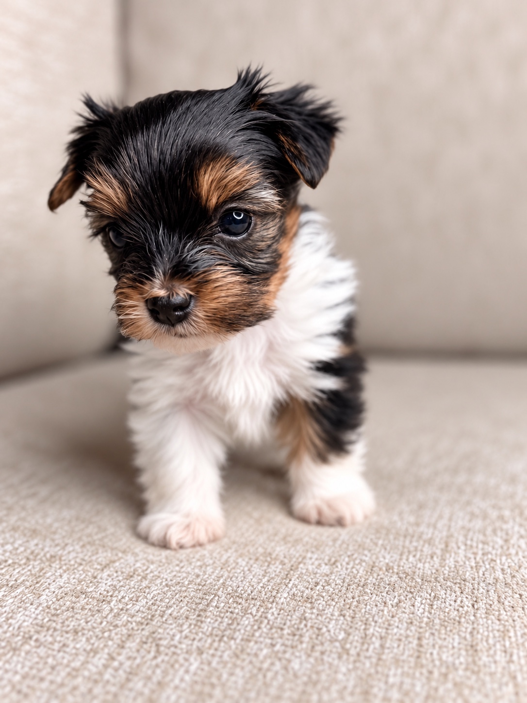 Sabrina, black, white & brown Yorkshire Terrier puppy — photo 12 of 23
