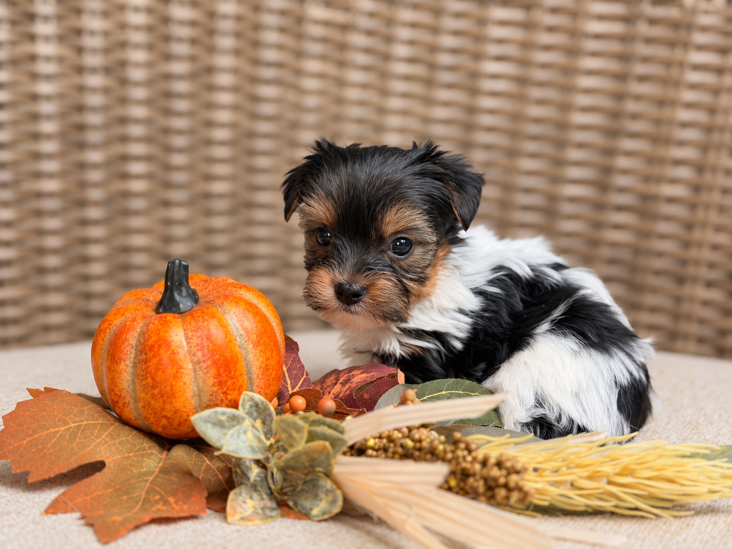 Sabrina, black, white & brown Yorkshire Terrier puppy — photo 9 of 23