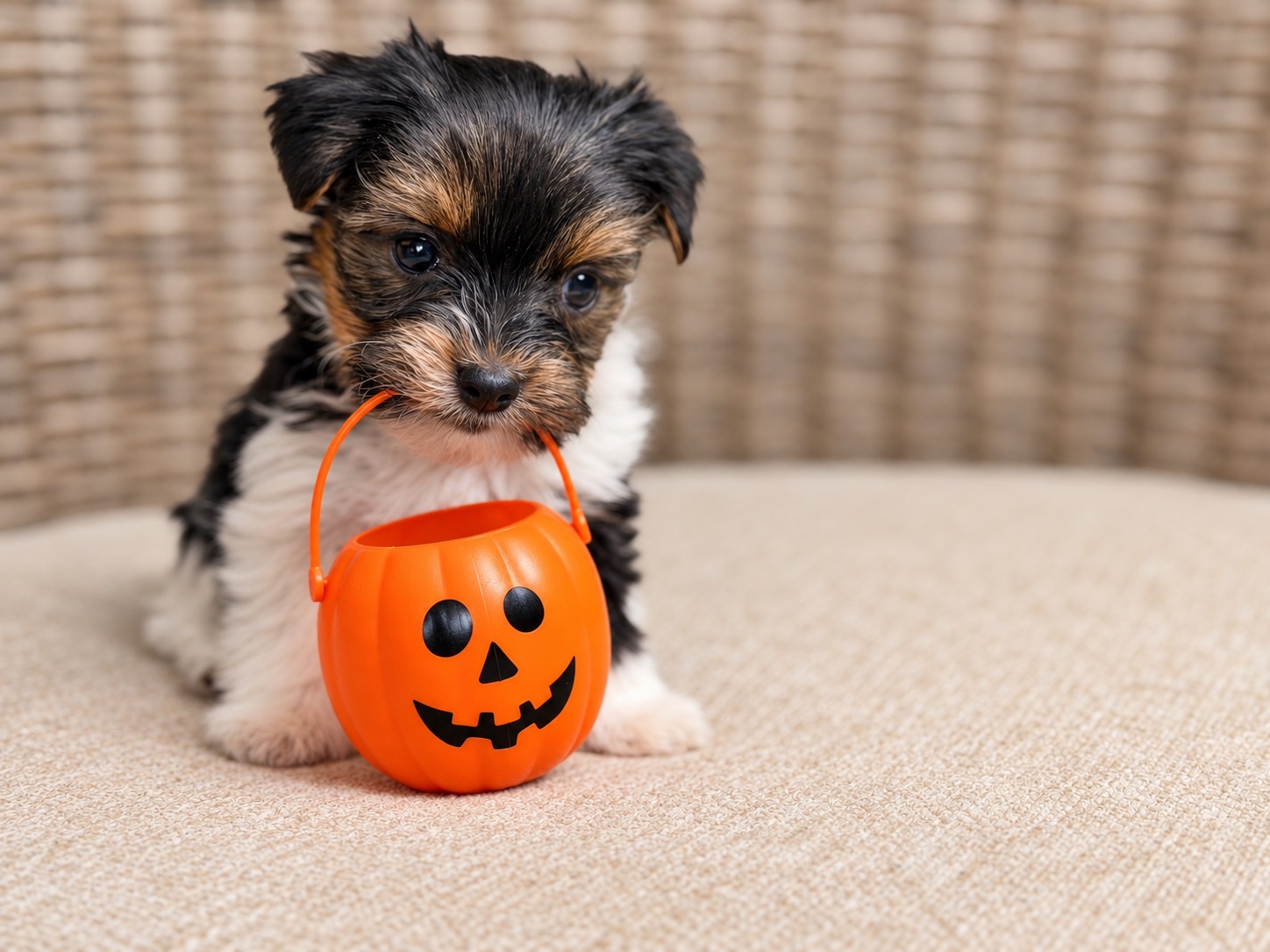 Sabrina, black, white & brown Yorkshire Terrier puppy — photo 10 of 23