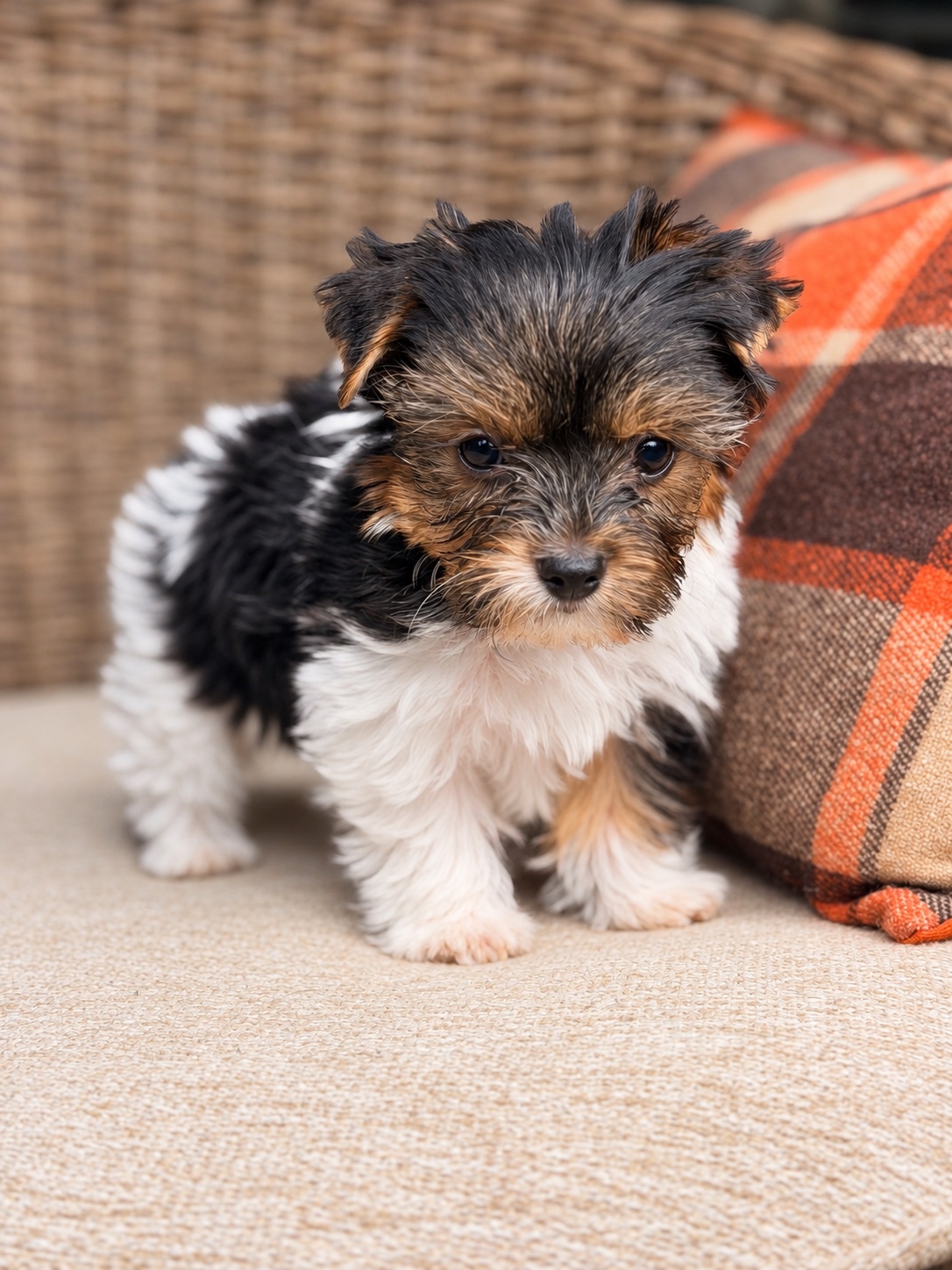 Sabrina, black, white & brown Yorkshire Terrier puppy — photo 4 of 23