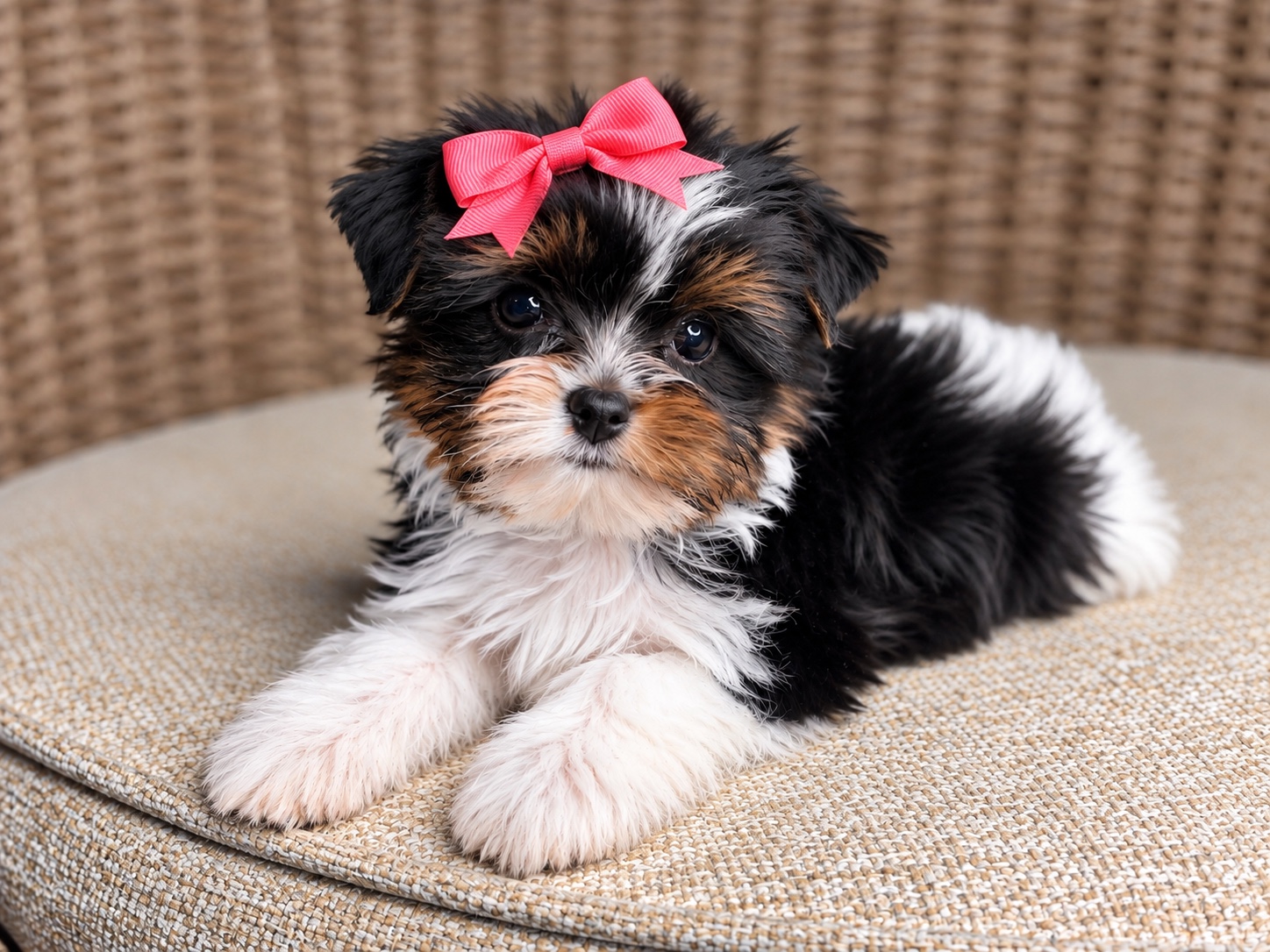 Wednesday, black & white parti Yorkshire Terrier puppy — photo 3 of 21