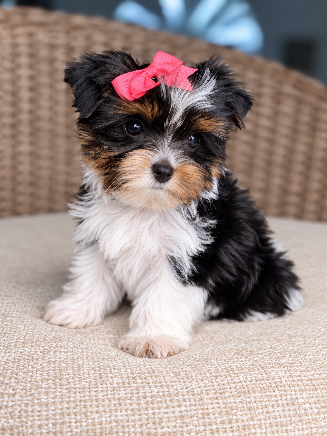 Wednesday, black & white parti Yorkshire Terrier puppy — photo 2 of 21